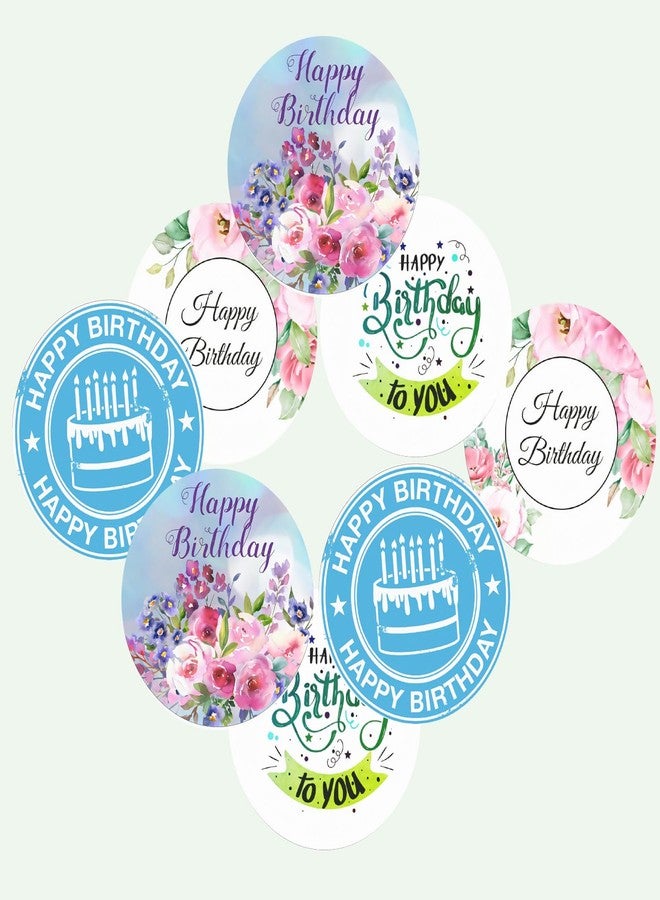 SLGIFT Vinyl Happy Birthday Theme Sticker, Self-Adhesive Vinyl Stickers, 40 Pieces, 2 x 2 Inches Round Sticker, 4 Unique Designs, R200 - Image 3